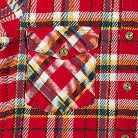 Wallace and Barnes Mens Cotton Twill Workshirt Flannel‎ Mens Sz XS Red Plaid Lux - Picture 5 of 13